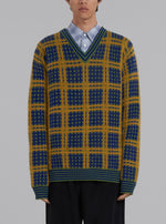 Load image into Gallery viewer, Marni V-Neck Check Jumper

