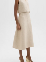 Load image into Gallery viewer, Theory Basket Weave Linen Skirt
