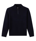 Load image into Gallery viewer, A.P.C. Navy Blue Trucker Sweater
