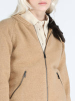 Load image into Gallery viewer, Nº21 Shearling Collar Zip Up Cardigan
