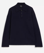 Load image into Gallery viewer, A.P.C. &#39;Manuel&#39; Wool Polo Shirt Dark Navy

