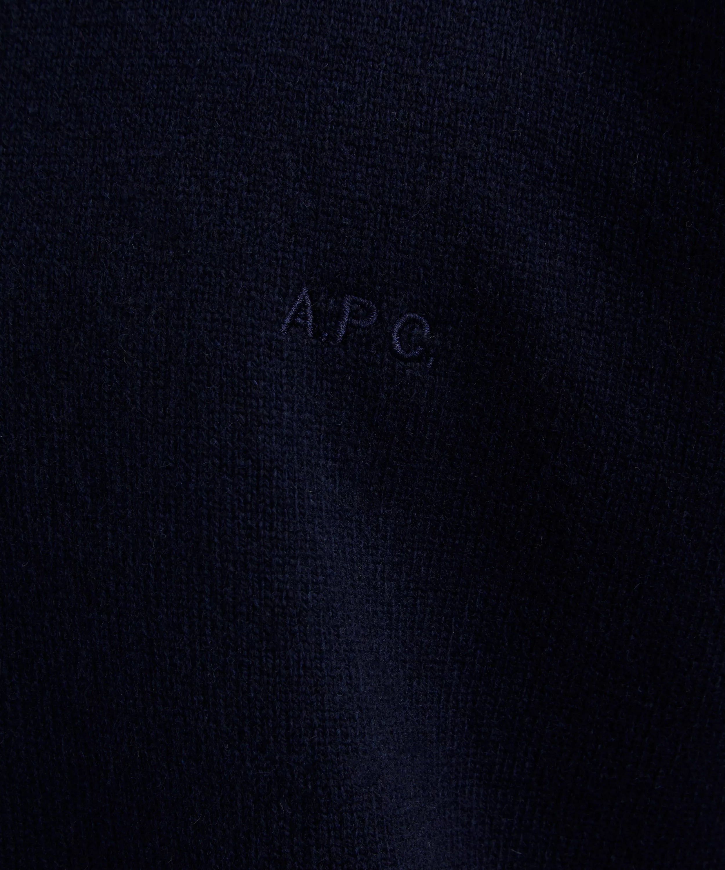 A.P.C. 'Manuel' Wool Polo Shirt Dark Navy