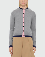 Load image into Gallery viewer, MSGM Cardigan With Contrasting Double-Edge Trim
