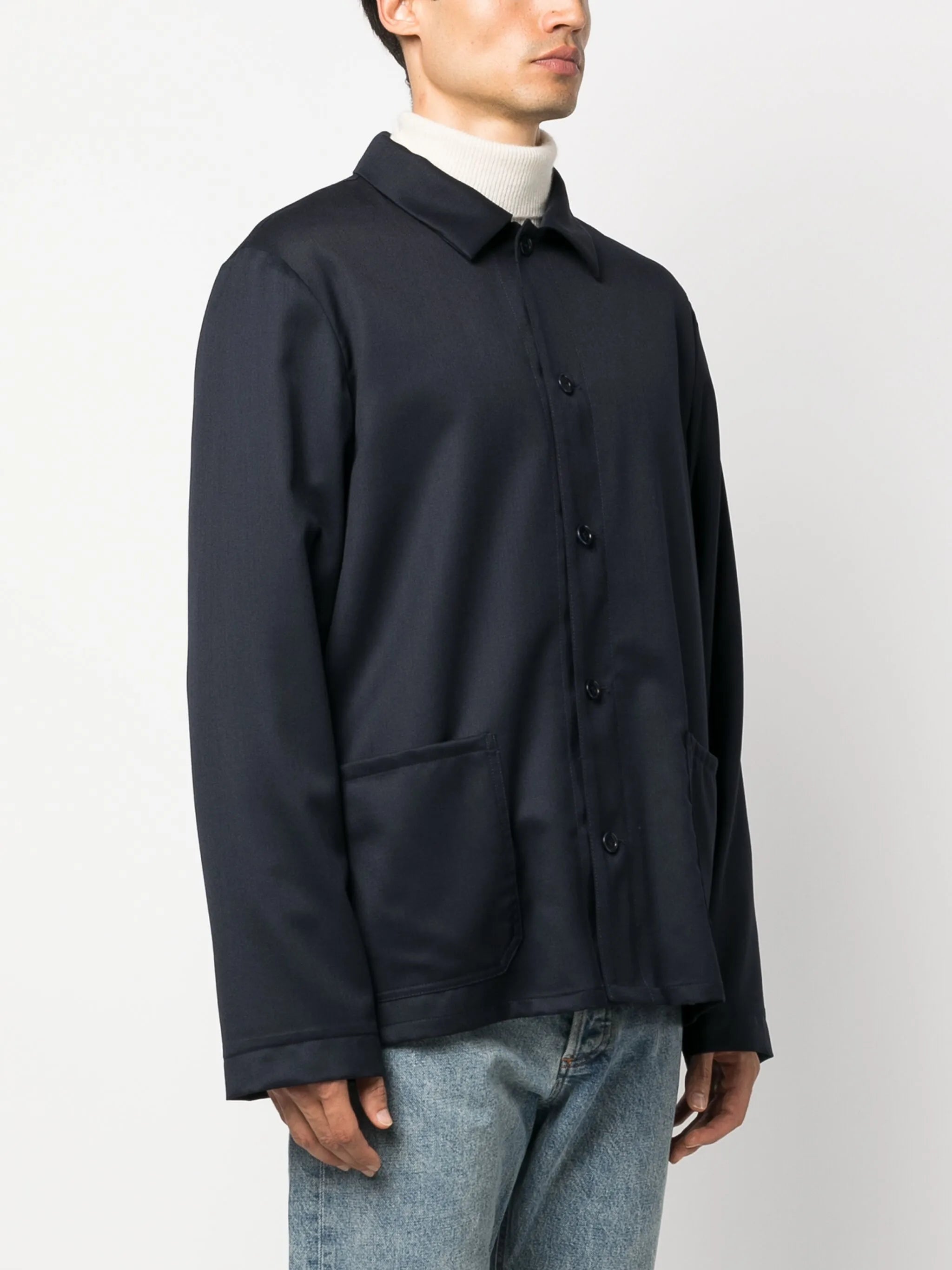 A.P.C. Wool Shirt Jacket Navy Blue