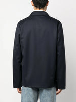 Load image into Gallery viewer, A.P.C. Wool Shirt Jacket Navy Blue
