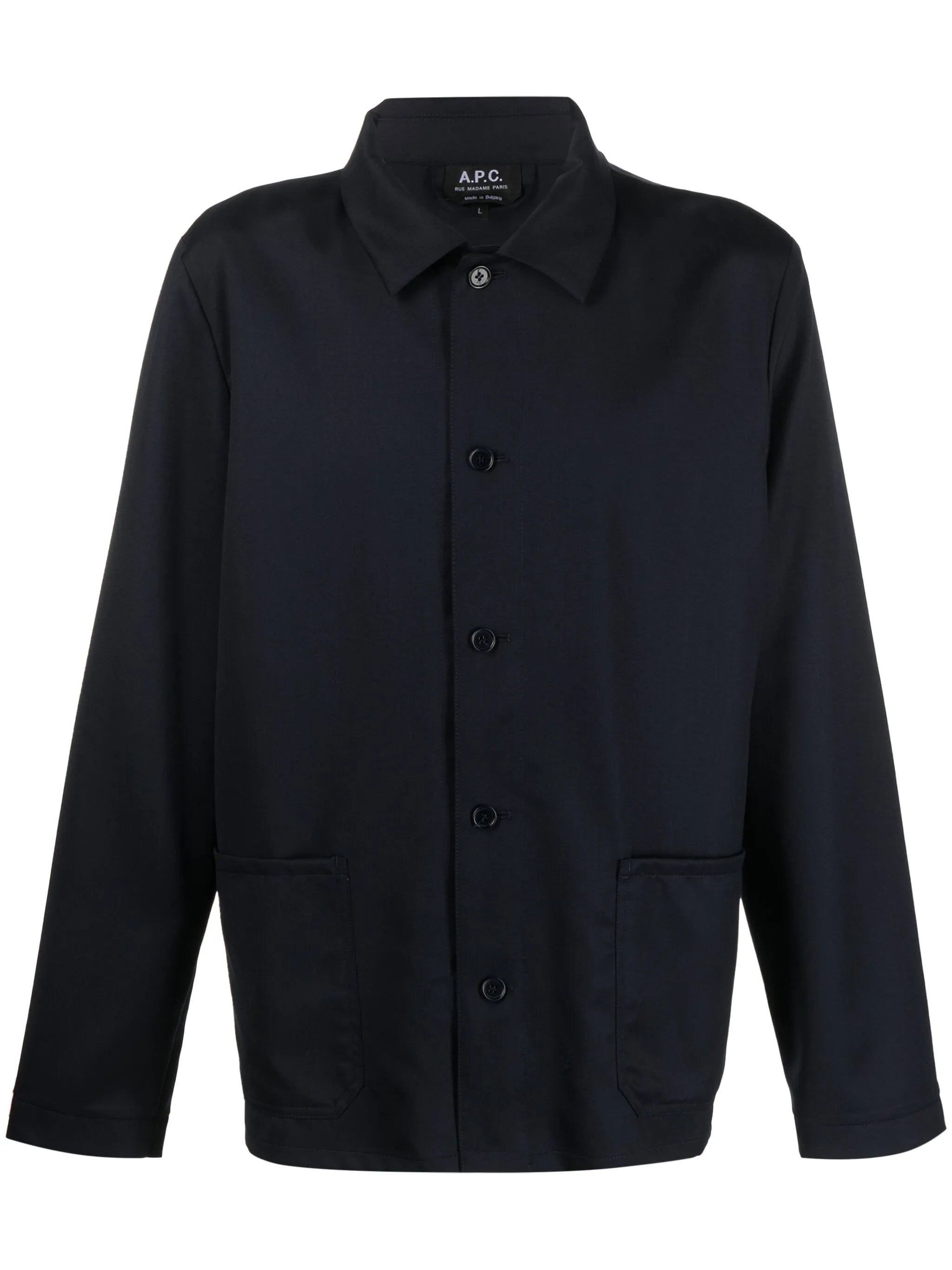 A.P.C. Wool Shirt Jacket Navy Blue