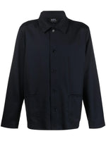 Load image into Gallery viewer, A.P.C. Wool Shirt Jacket Navy Blue
