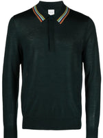 Load image into Gallery viewer, Paul Smith Dark Green Knitted Polo Shirt
