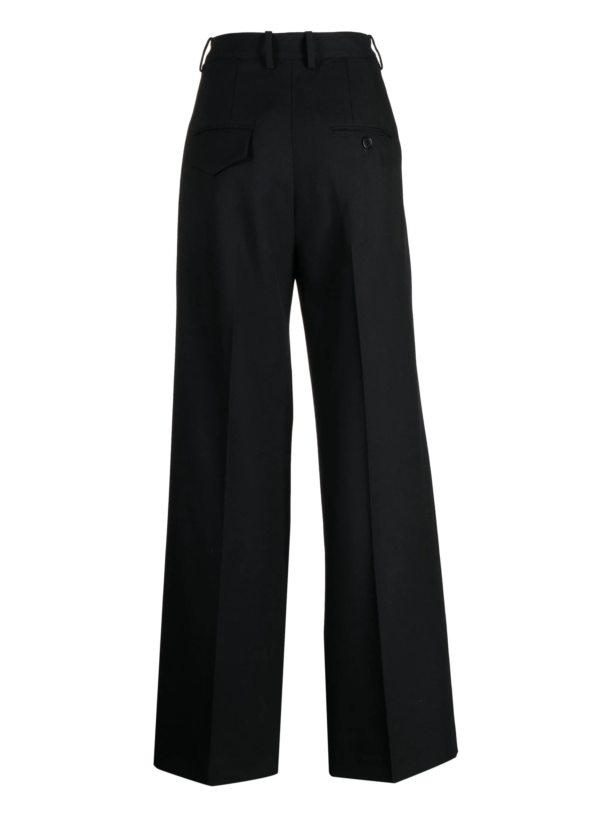 Plan C Tailored Wool Trousers Black