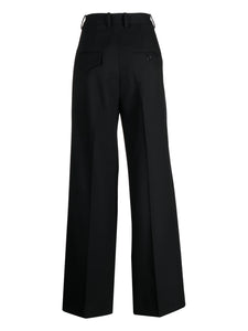 Plan C Tailored Wool Trousers Black