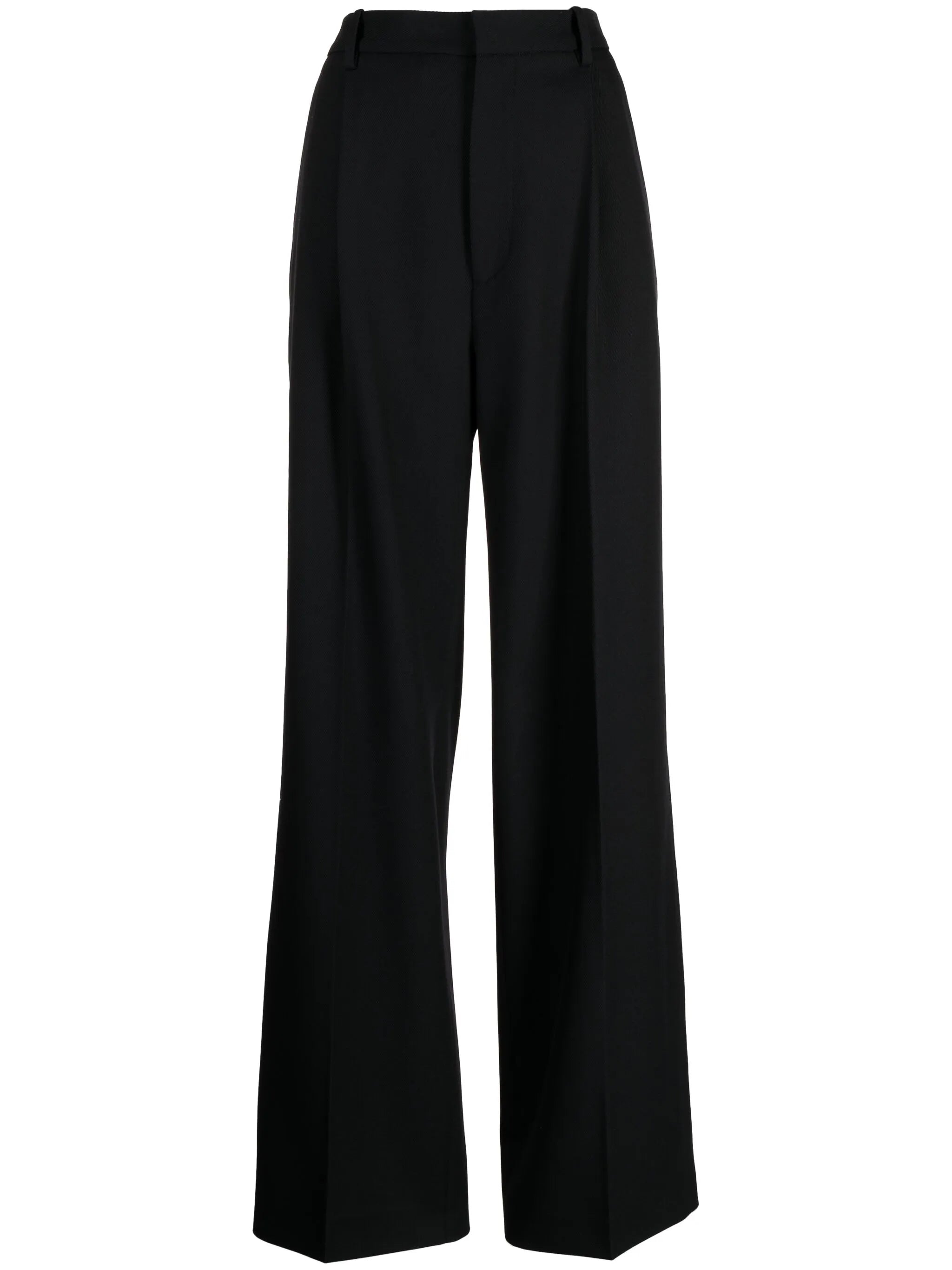 Plan C Tailored Wool Trousers Black