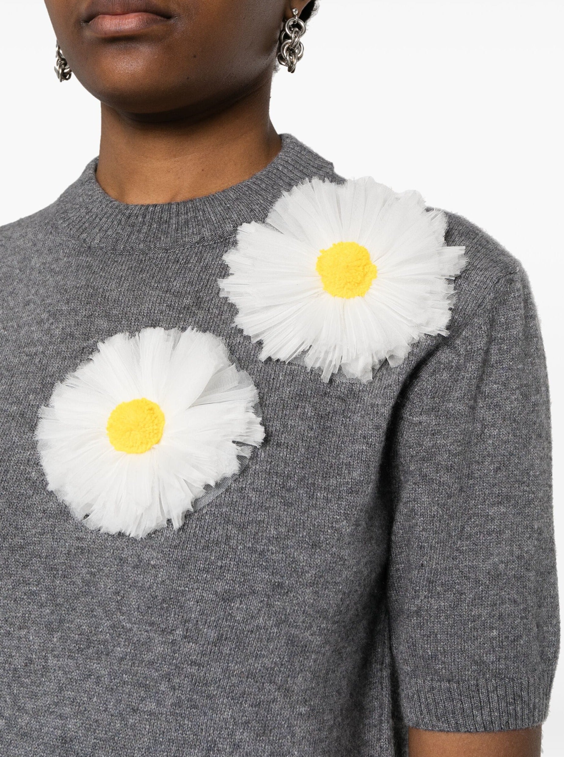 MSGM Floral Patch Top
