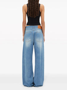 MSGM Low Rise Wide Leg Jeans