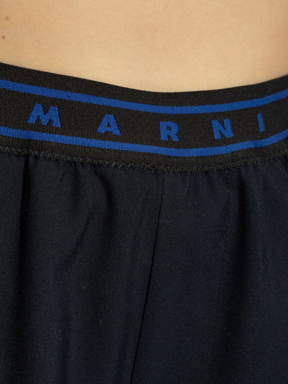 Marni Wide Leg Logo Trousers