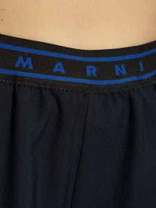 Marni Wide Leg Logo Trousers