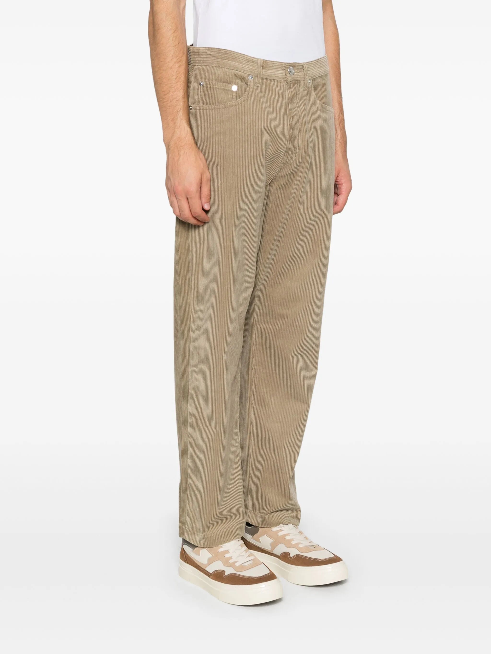 A.P.C. 'Achille' Corduroy Trousers Beige