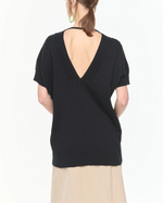 Load image into Gallery viewer, Plan C V-Neck Ribbed Knit Top

