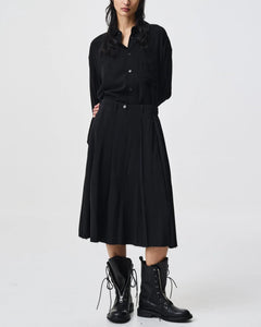 ADNYM Lach Kilt Black Viscose