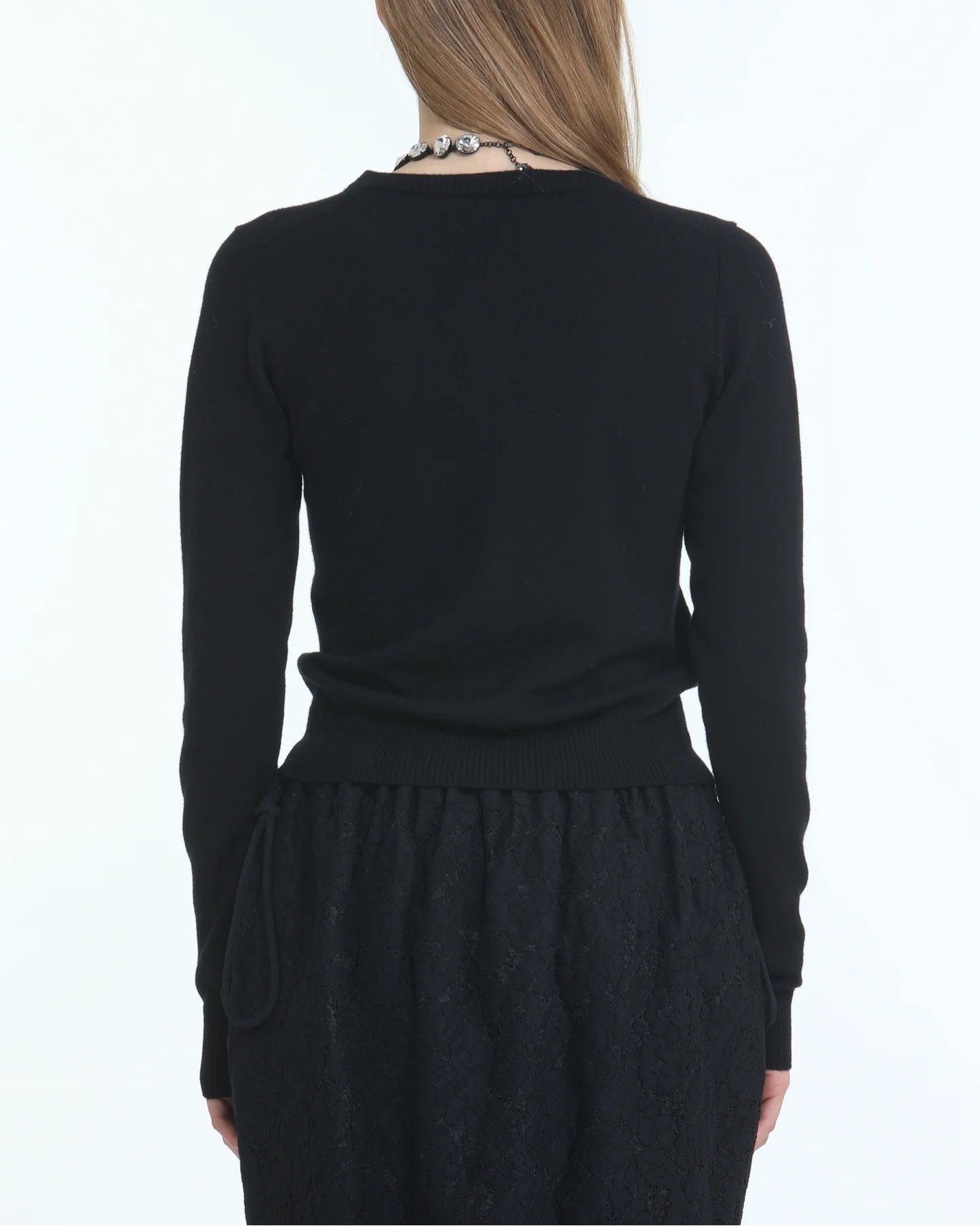 N°21 Crewneck Cardigan With Logo
