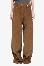 Load image into Gallery viewer, N°21 Wide-Leg Velvet Trousers Brown
