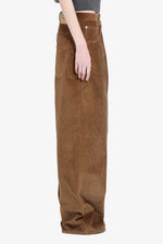 Load image into Gallery viewer, N°21 Wide-Leg Velvet Trousers Brown
