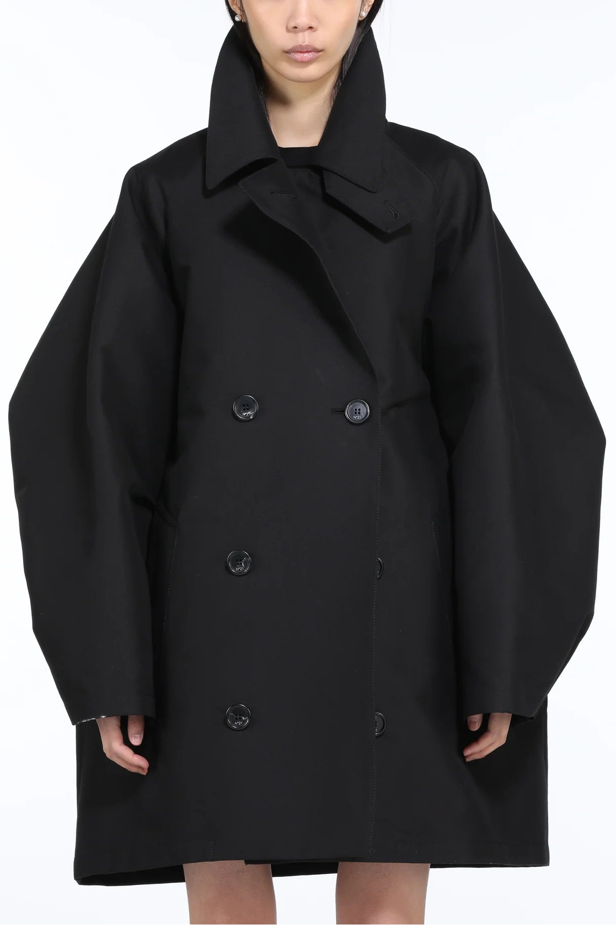 N°21 Double-Breasted Trench Jacket Black