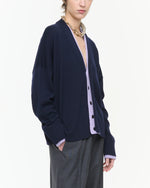Load image into Gallery viewer, Plan C Soft Wool Cardigan Blue Lilac
