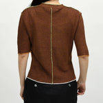 Load image into Gallery viewer, Marni Piping Linen Knit Top Brown
