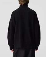 Load image into Gallery viewer, ADNYM 'Pino' Zip-Up Cardigan Black
