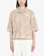 Load image into Gallery viewer, N°21 Oversized Lace Polo Shirt Powder
