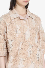 Load image into Gallery viewer, N°21 Oversized Lace Polo Shirt Powder
