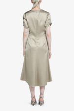 Load image into Gallery viewer, N°21 Longuette Shantung Dress Light Khaki
