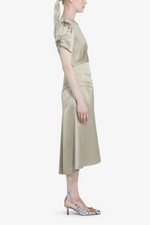 Load image into Gallery viewer, N°21 Longuette Shantung Dress Light Khaki
