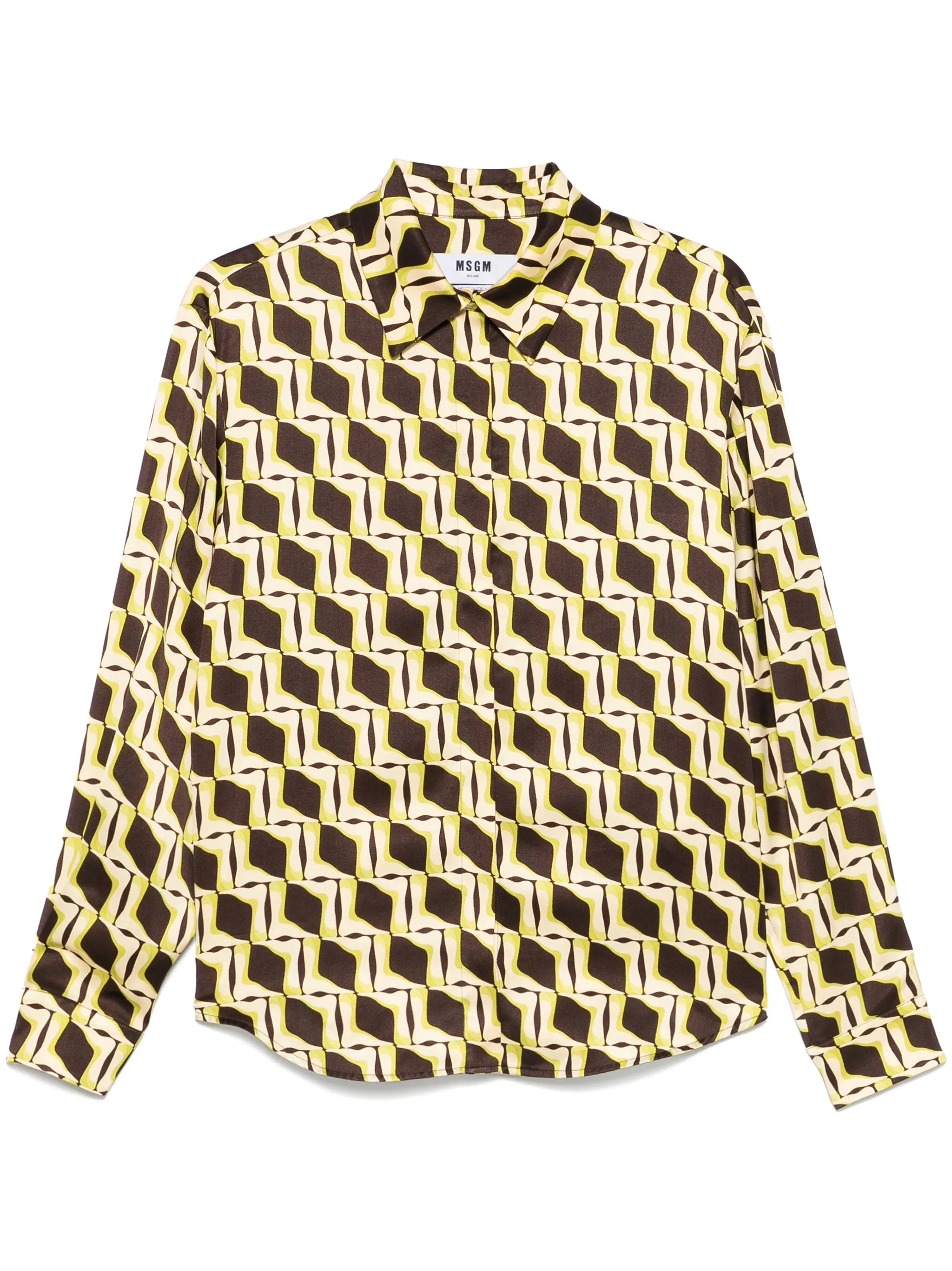 MSGM Geometric Print Blouse