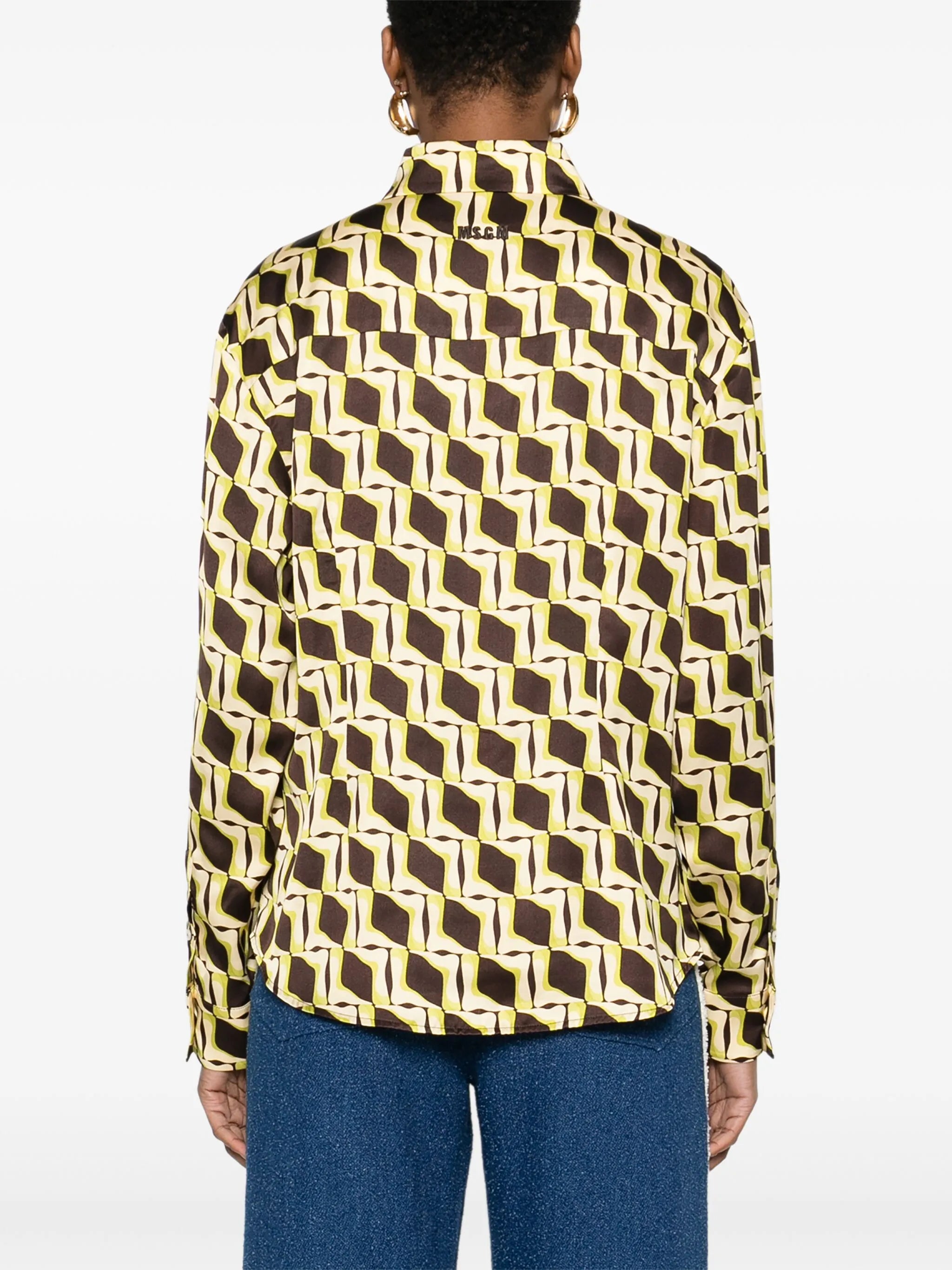 MSGM Geometric Print Blouse