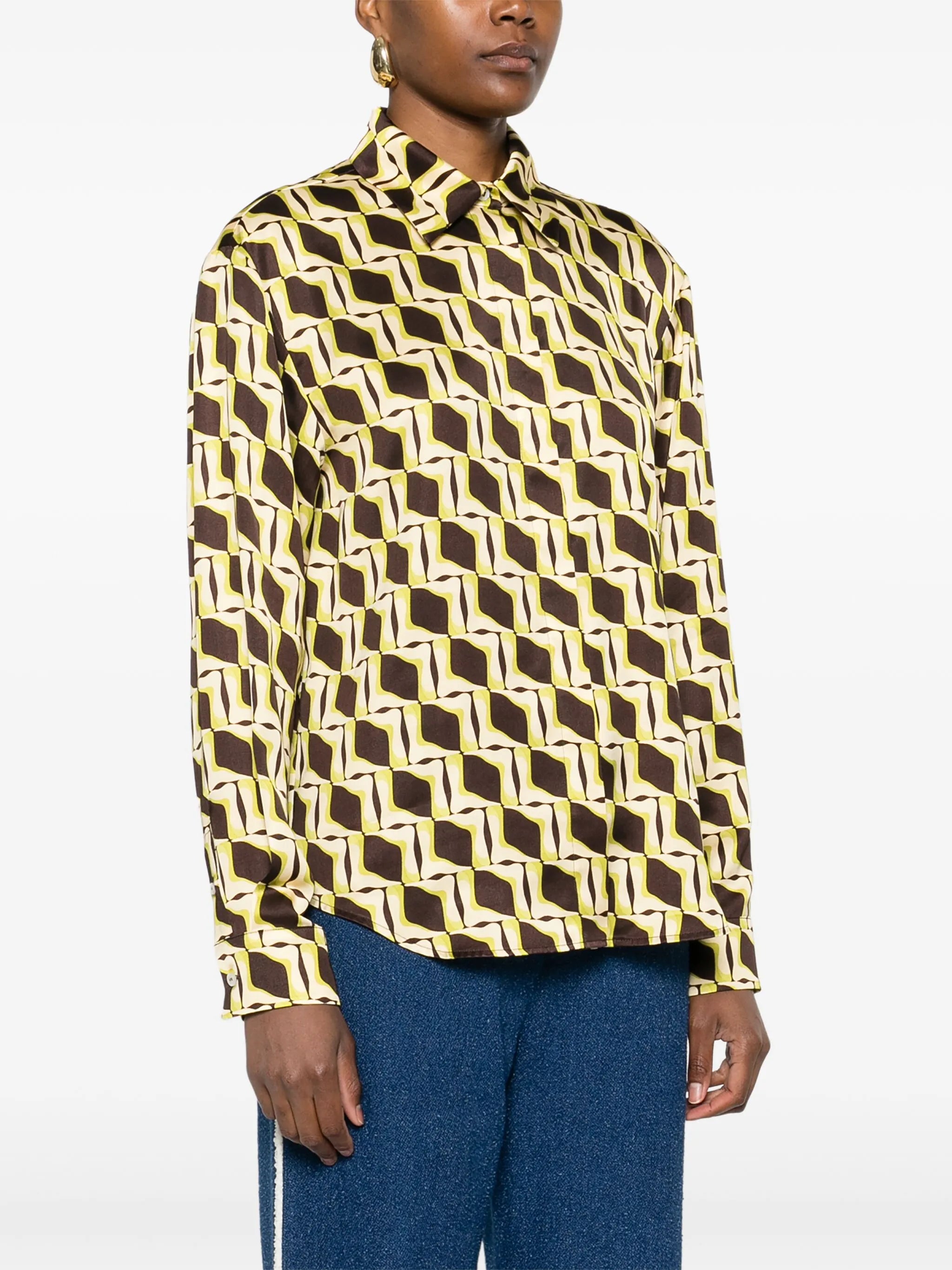 MSGM Geometric Print Blouse