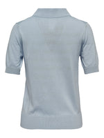 Load image into Gallery viewer, N°21 Polo Top With Embellished Buttons Light Blue
