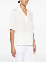 Load image into Gallery viewer, Theory Silk Blouse White
