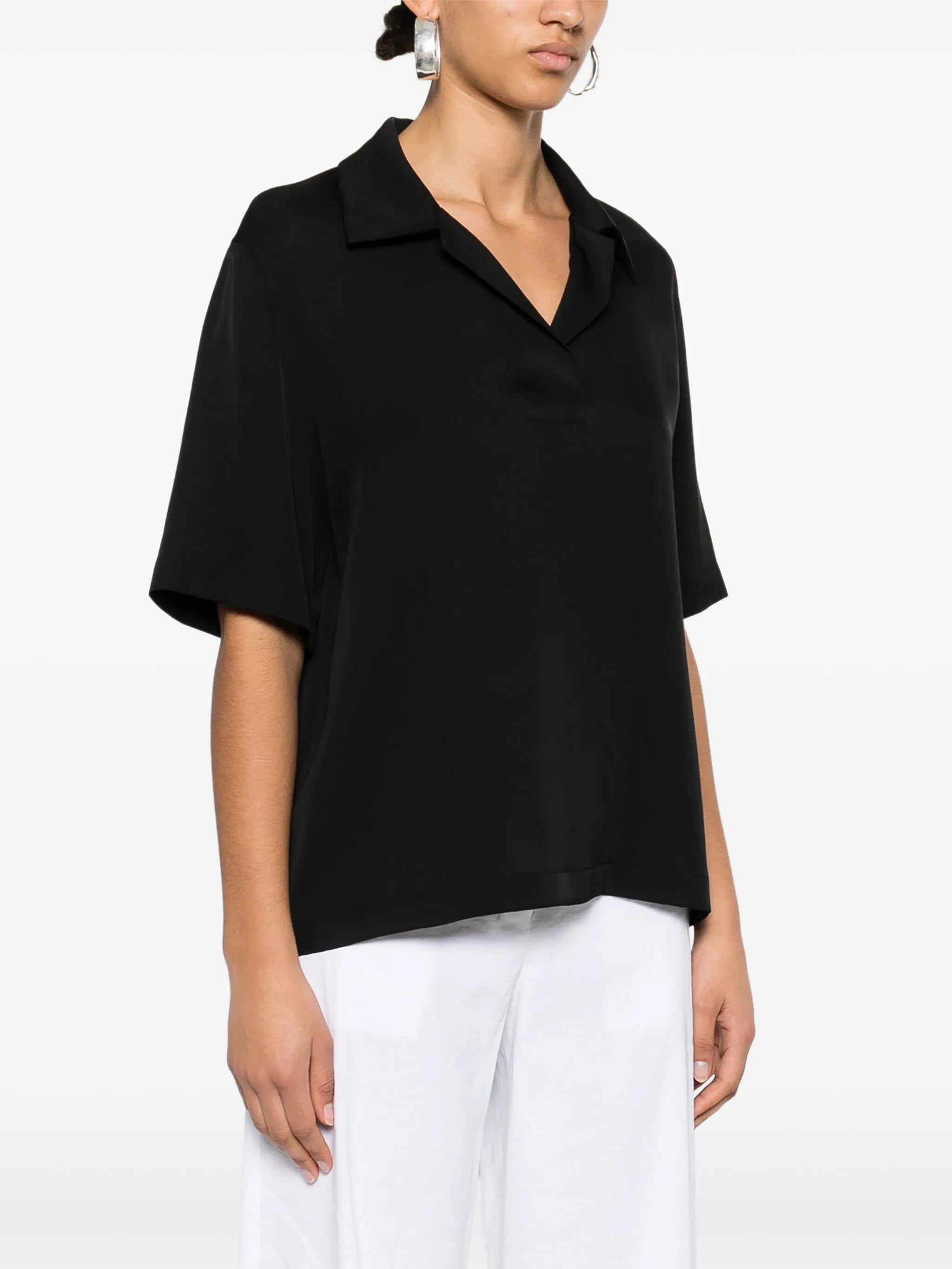 Theory Silk Blouse Black