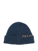 Load image into Gallery viewer, Marni Beanie With Embroidered Logo Navy Blue
