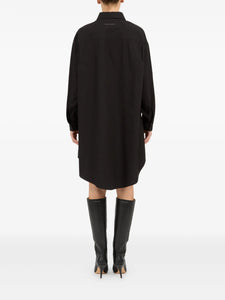 MM6 Maison Margiela Cotton Shirt Dress Black