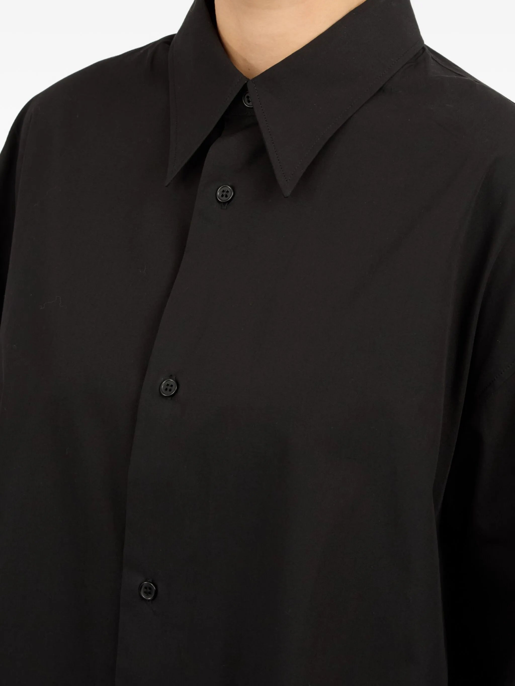 MM6 Maison Margiela Cotton Shirt Dress Black