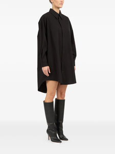 MM6 Maison Margiela Cotton Shirt Dress Black