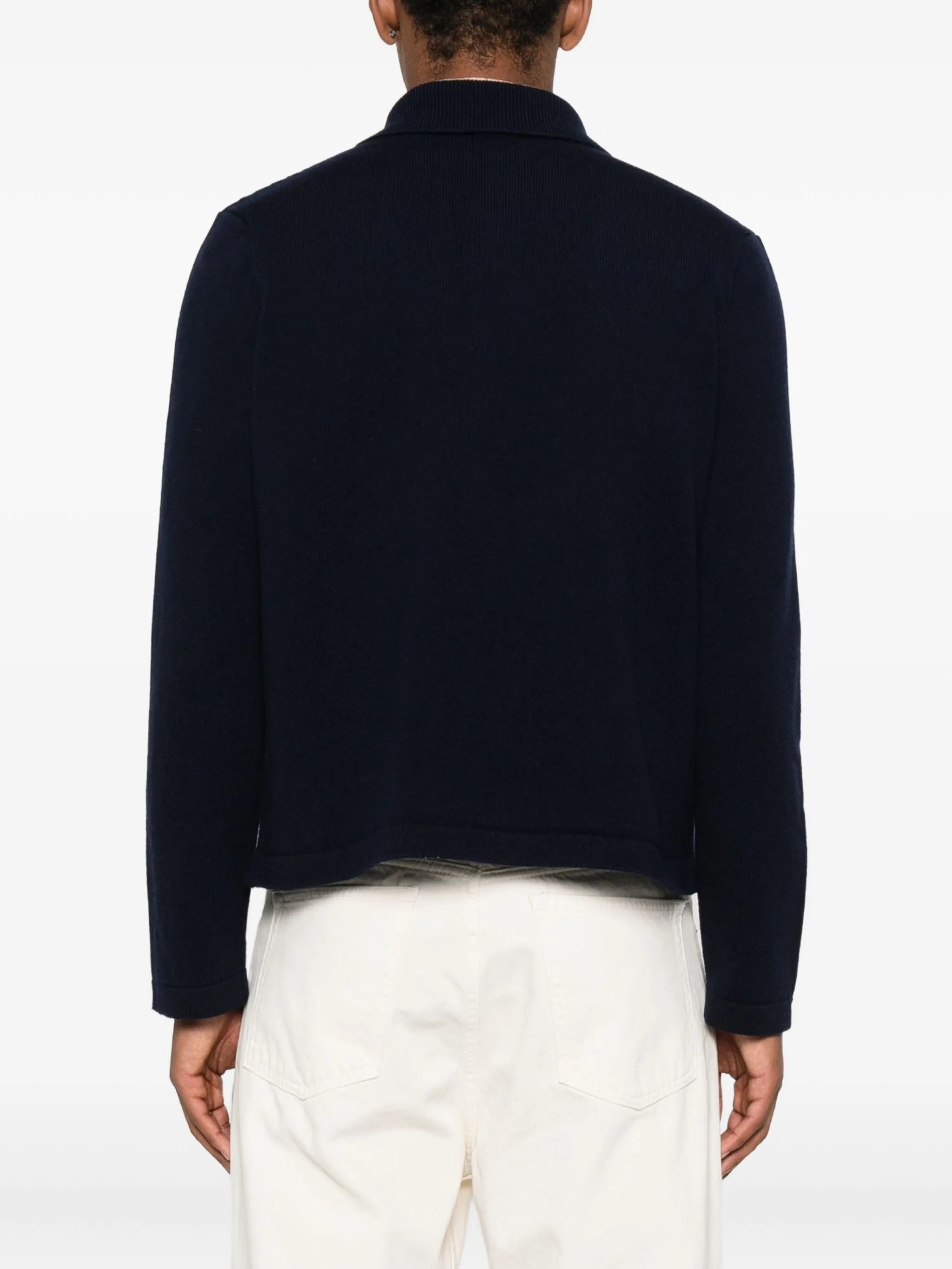 A.P.C. Polo Collar Buttoned Cardigan Dark Navy
