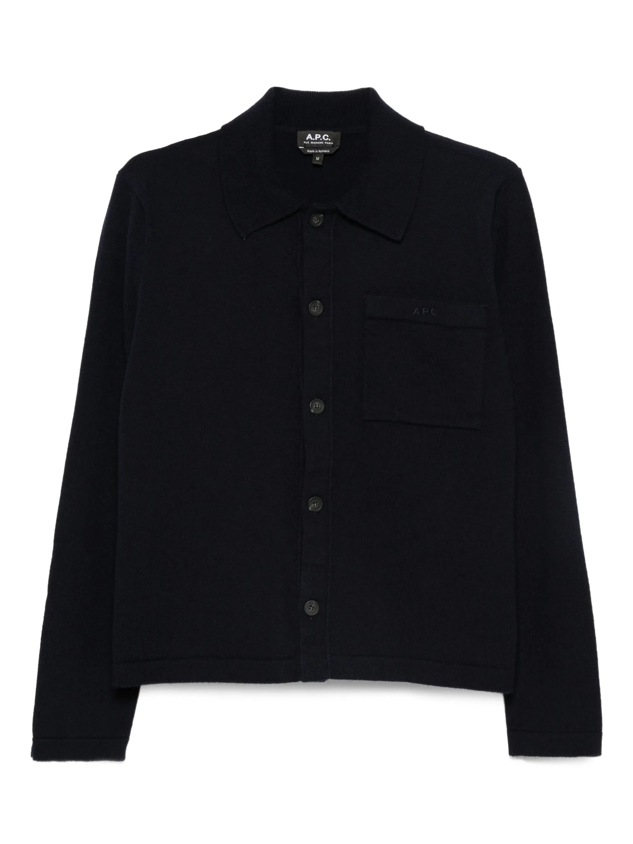 A.P.C. Polo Collar Buttoned Cardigan Dark Navy