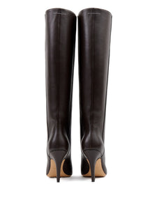 MM6 Maison Margiela Architype Knee High Boots Dark Brown