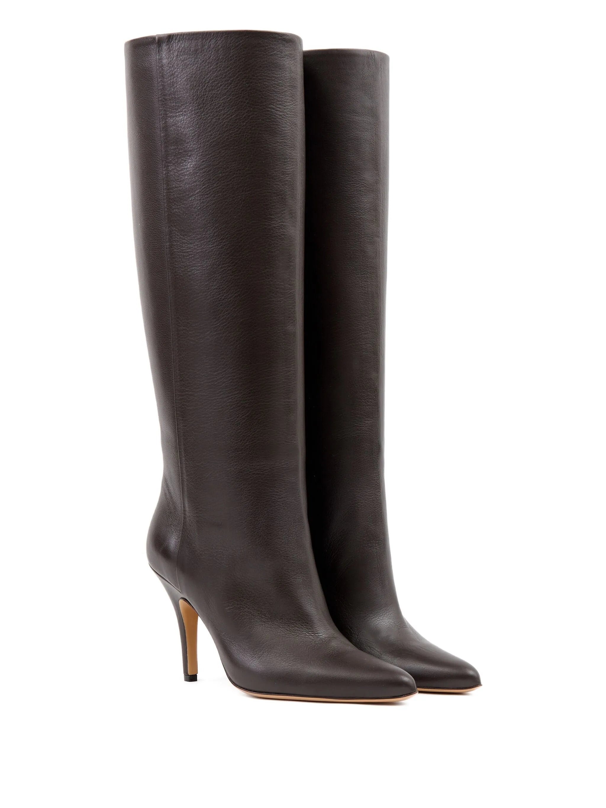 MM6 Maison Margiela Architype Knee High Boots Dark Brown