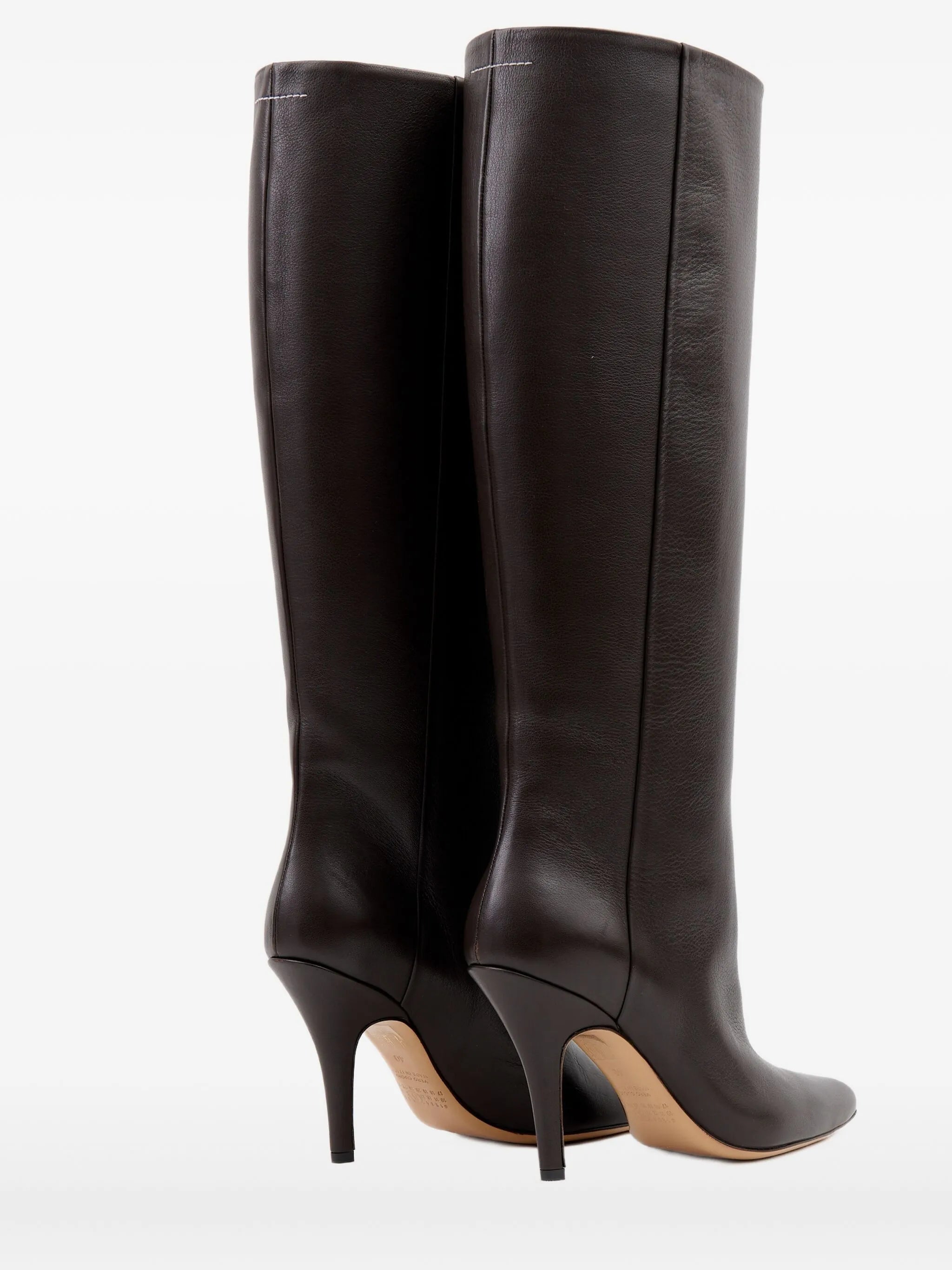 MM6 Maison Margiela Architype Knee High Boots Dark Brown