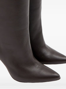 MM6 Maison Margiela Architype Knee High Boots Dark Brown