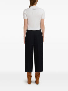 Marni High-Waist Cropped Trousers Black